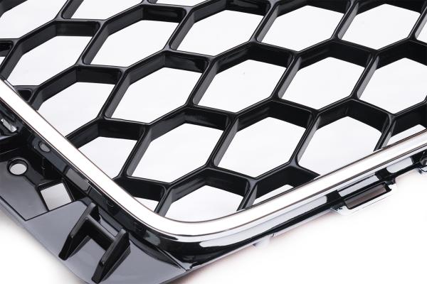 Sportgrill Frontgrill Kühlergrill Wabengrill Passend für Audi A4 B9 Grill ohne Emblem ab 2016- Chrom Schwarz
