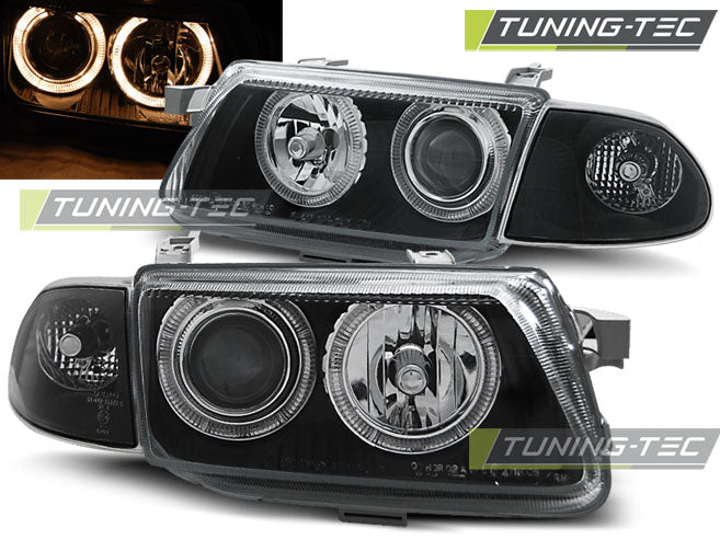 Scheinwerfer OPEL ASTRA F 09.94-08.97 Angel Eyes Schwarz passend für