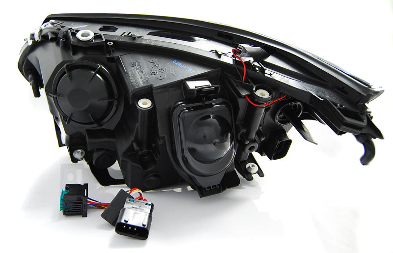 Scheinwerfer Angel Eyes LED Schwarz passend für BMW E60/E61 03-07