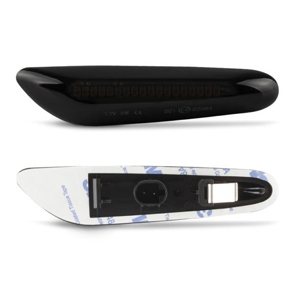 LED SEITENBLINKER SCHWARZ SMOKE passend für BMW 1er 3er E90 E91 E92 E93 3er E46