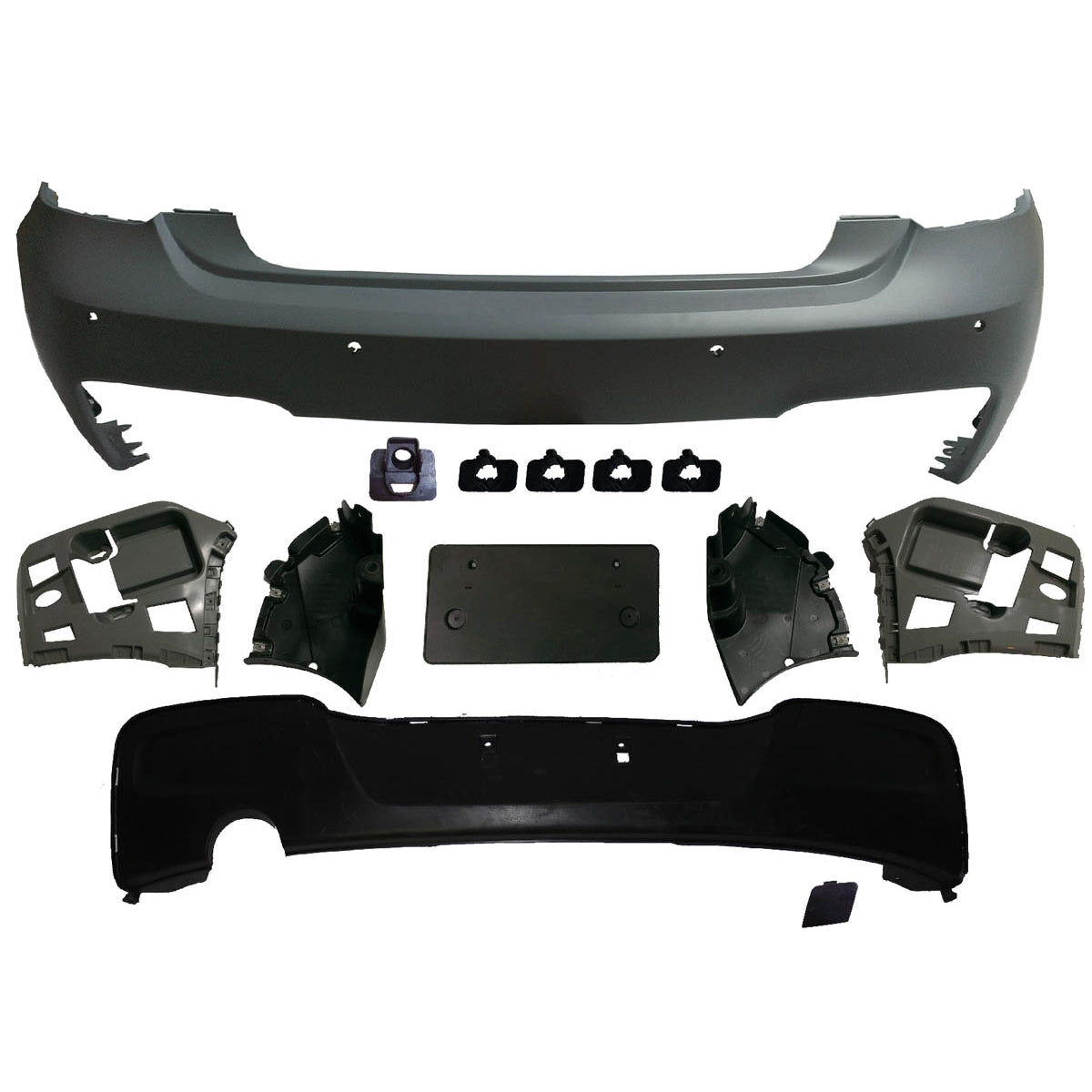 Heckstoßstange mit PDC mit Diffusor passend für BMW 1er F20 F21 2011-2015 – Ansicht 2