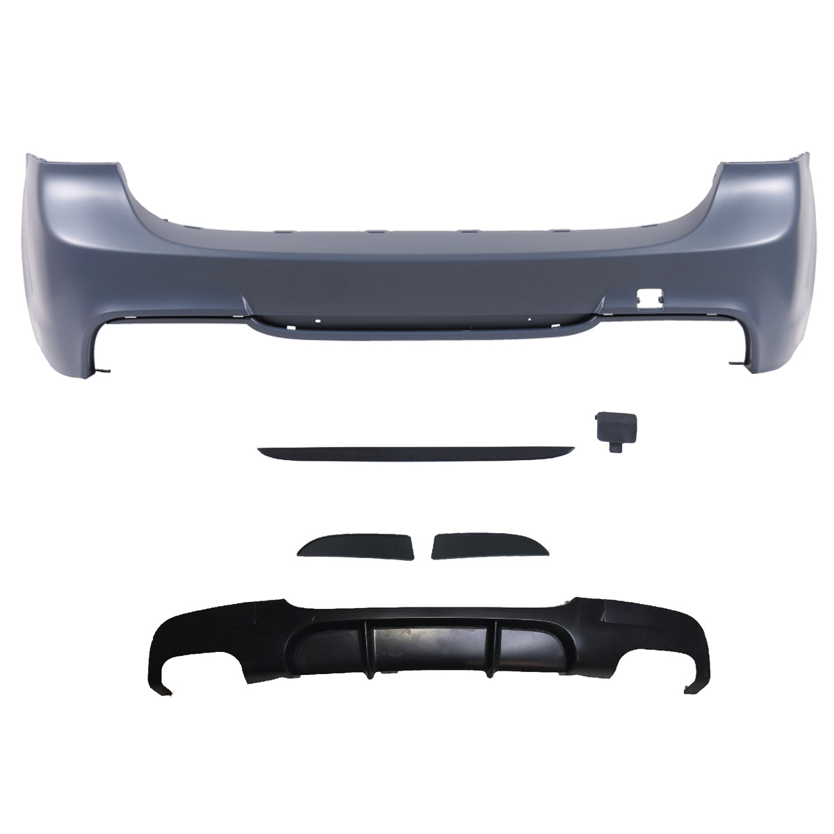 Heckstoßstange Sport mit Diffusor passend für BMW 3er E91 Touring 2005-2011 – Ansicht 2