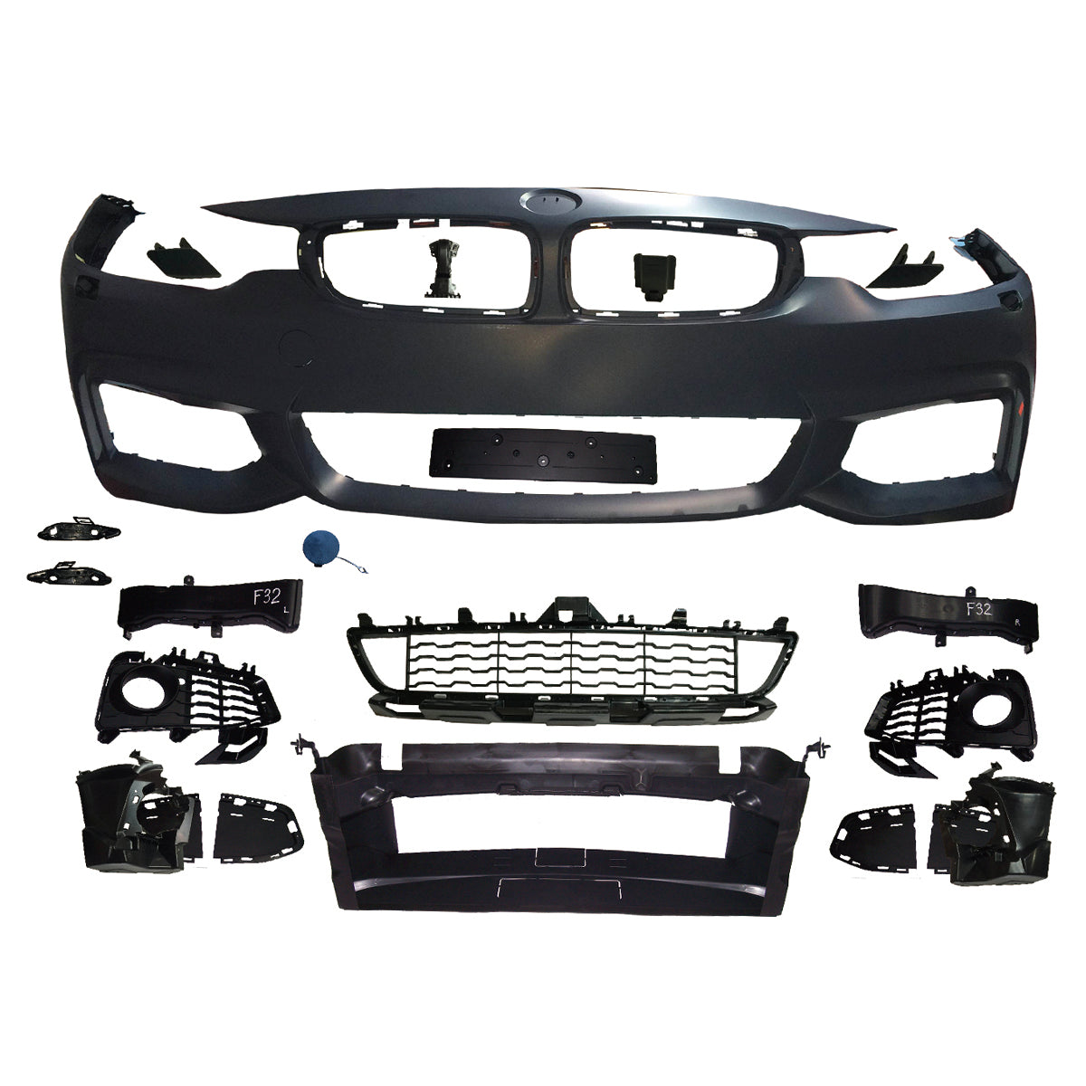 Frontstoßstange Sport mit SRA passend für BMW 4 Series (F32 F33 F36) 2013-2021 – Ansicht 2