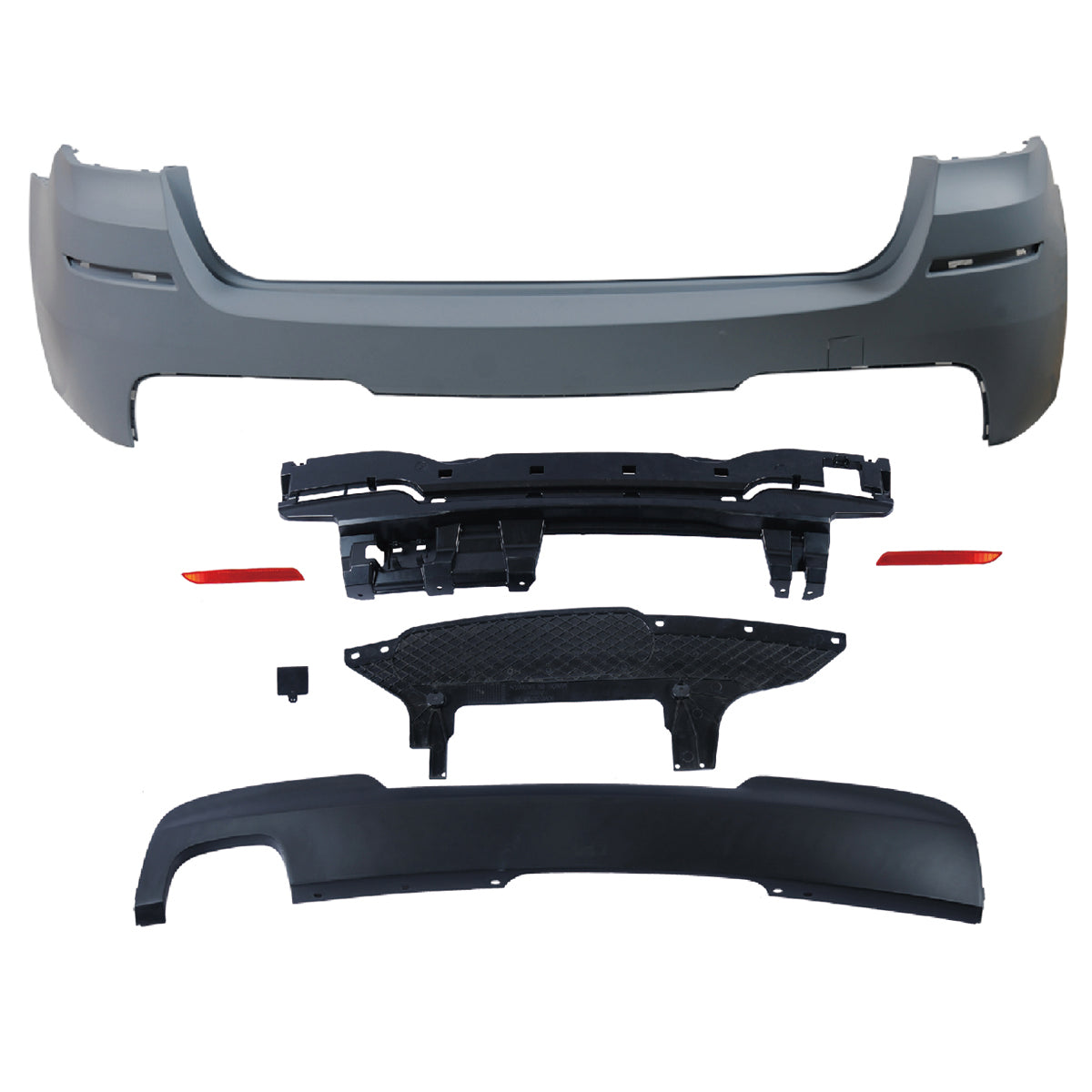 Heckstoßstange Sport mit Diffusor passend für BMW 5er F11 Touring 2010-2017 – Ansicht 2