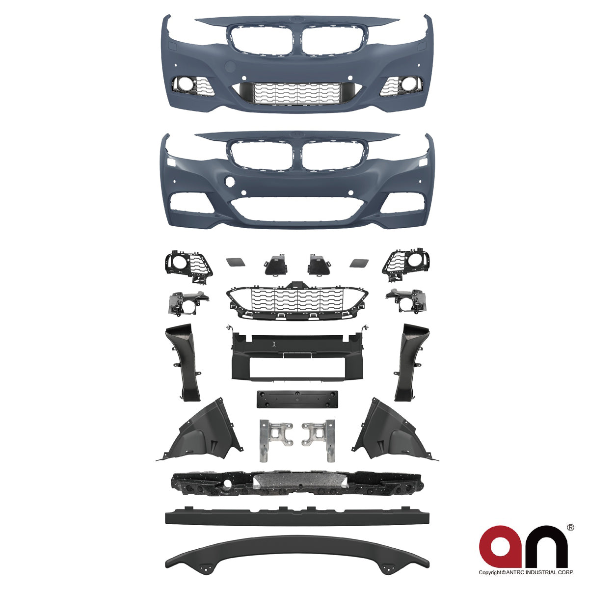 Frontstoßstange mit PDC mit SRA passend für BMW 3 (F34) Gran Turismo 2012-2018 – Ansicht 2
