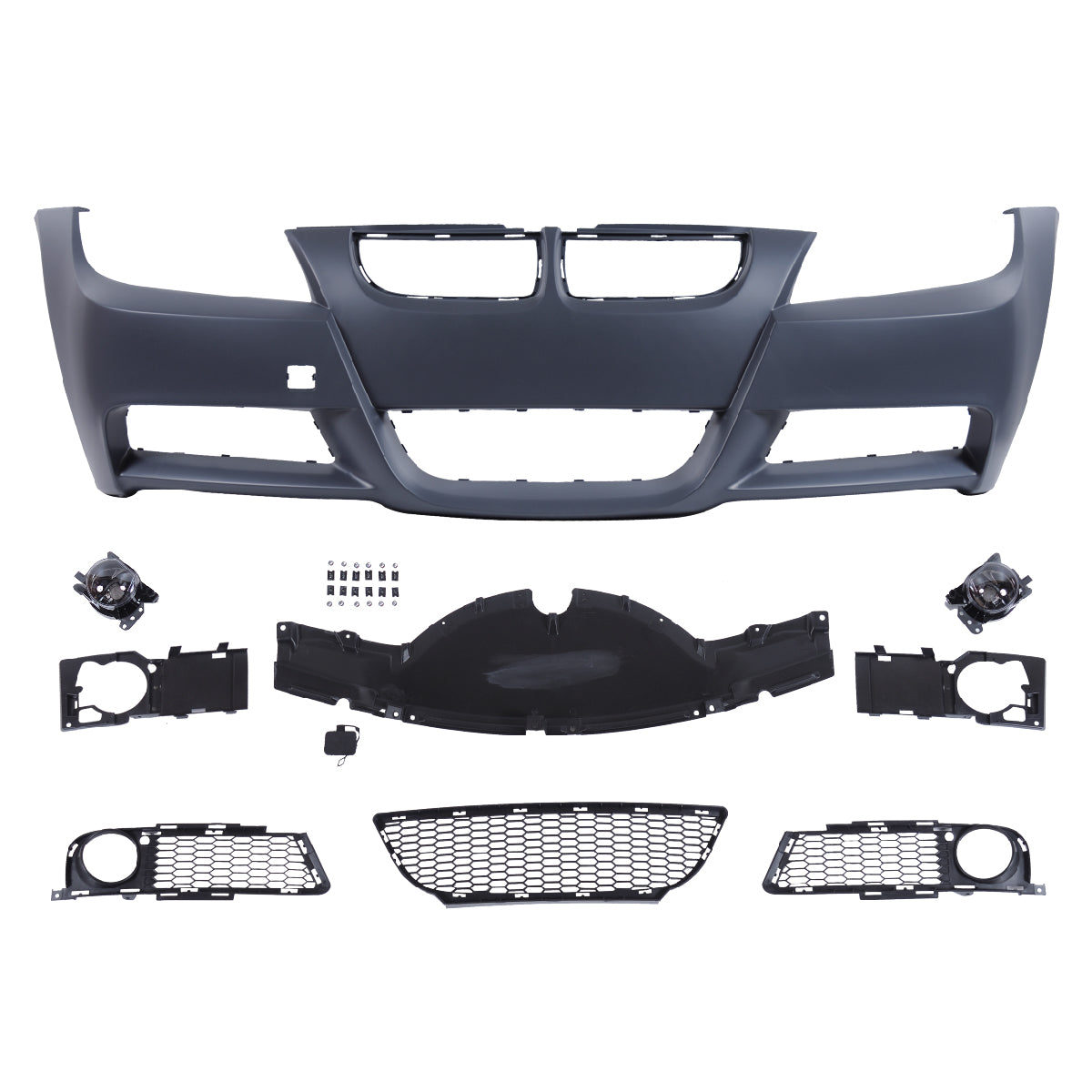 Frontstoßstange mit Nebelscheinwerfer-Aufnahme passend für BMW 3er E90 E91 2005-2008 – Ansicht 2