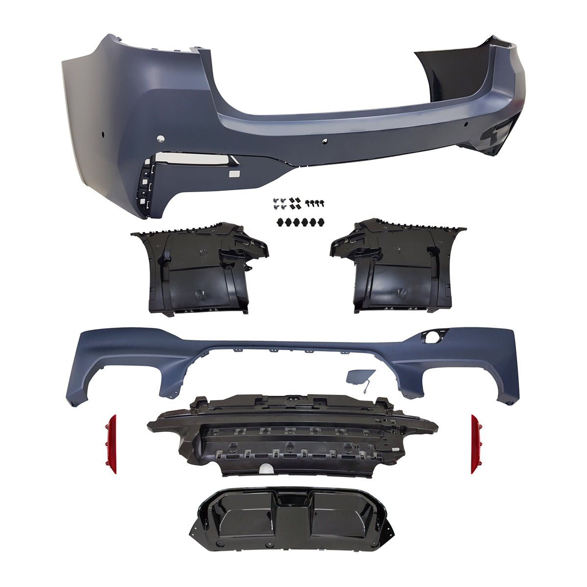 Heckstoßstange mit PDC mit Diffusor passend für BMW 5er G31 Touring 2020-2023 – Ansicht 2