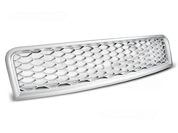 Sportgrill / Kühlergrill passend für Audi A4 B6 00-04 matt silber in Wabendesign