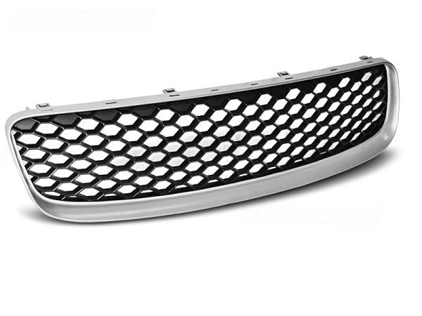 Sportgrill / Kühlergrill passend für Audi TT 8N 99-06 matt silber in Wabendesign