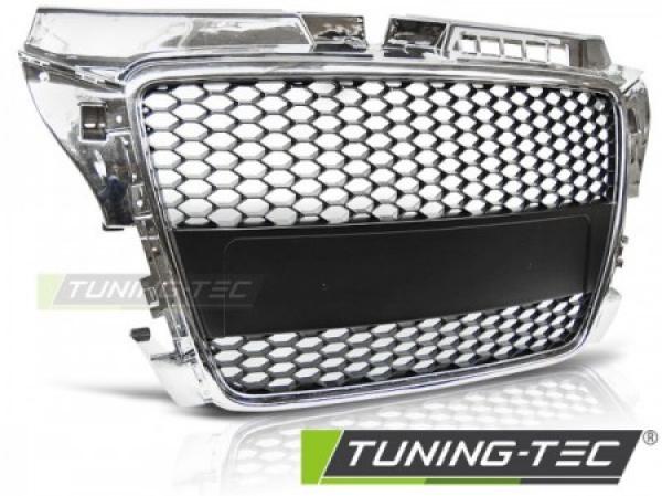 Sportgrill / Kühlergrill kompatibel mit A3 8P Facelift 08-12 chrom in Wabendesign