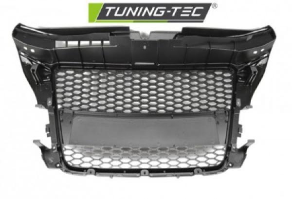 Sportgrill / Kühlergrill passend für Audi A3 8P Facelift 08-12 matt Silber in Wabendesign