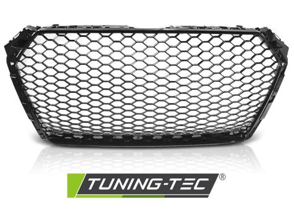 Sportgrill / Kühlergrill passend für Audi A4 B9 (8W) 15-19 Hochglanz schwarz in Wabendesign