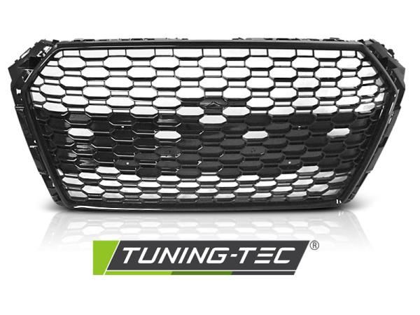 Sportgrill / Kühlergrill passend für Audi A4 B9 (8W) 15-19 Hochglanz schwarz in Wabendesign