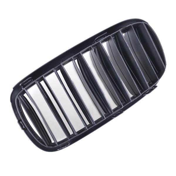 Set Doppelsteg KÜHLERGRILL Glanz Schwarz passt passend für BMW X5 F15 X6 F16 mit Kamera