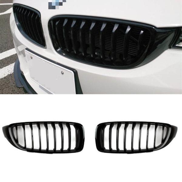Sportgrill Kühlergrill Single passend für BMW 4er F32 / F33 / F34 13-21 Hochglanz schwarz
