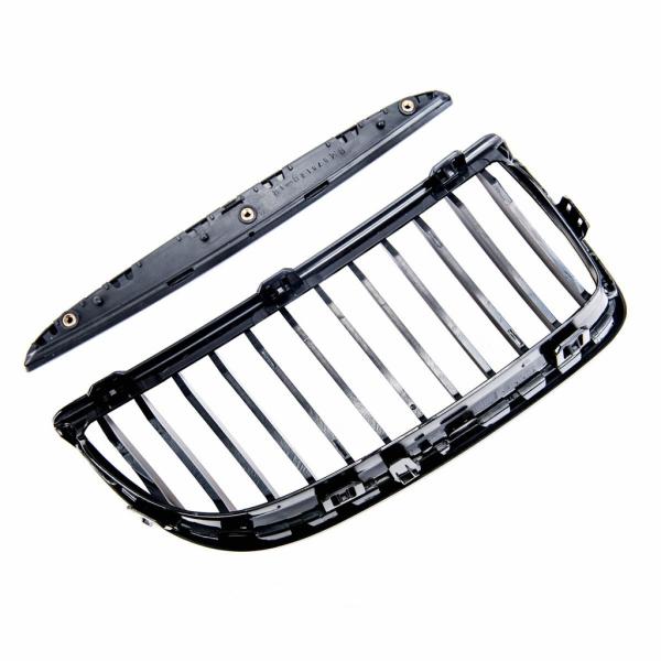 Sportgrill Kühlergrill Single passend für BMW 3er E90 / E91 05-08 Hochglanz schwarz