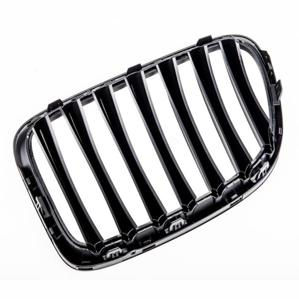 Sportgrill Kühlergrill Single kompatibel mit passend für BMW X1 E84 09-15 matt schwarz