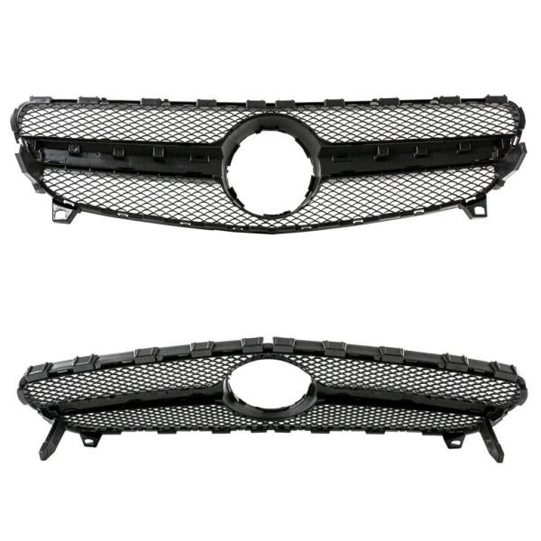 Kühlergrill Schwarz passt passend für Mercedes A-Klasse W176 Mopf ab 15-19 nicht A45 AMG
