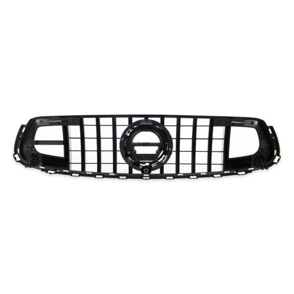 Kühlergrill Schwarz Rot + Carbon passt passend für Mercedes GLC X253 Evo Panamericana GT
