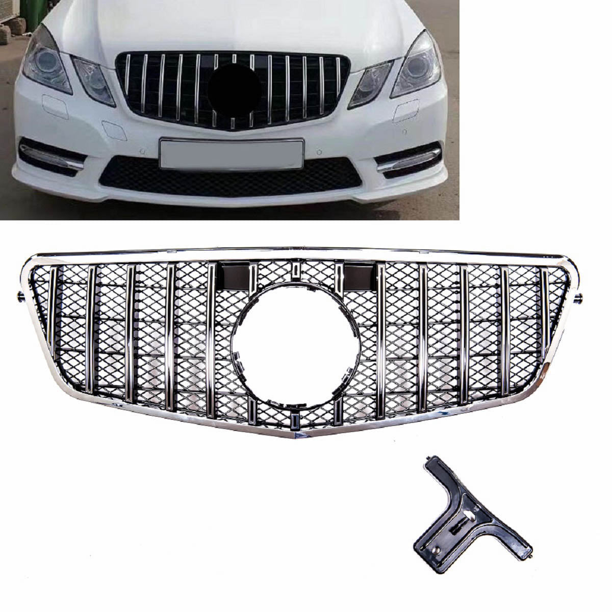 Panamericana GT Grille Chrome & Black passend für Mercedes E-Class W212 2009-2013 – Bild 7