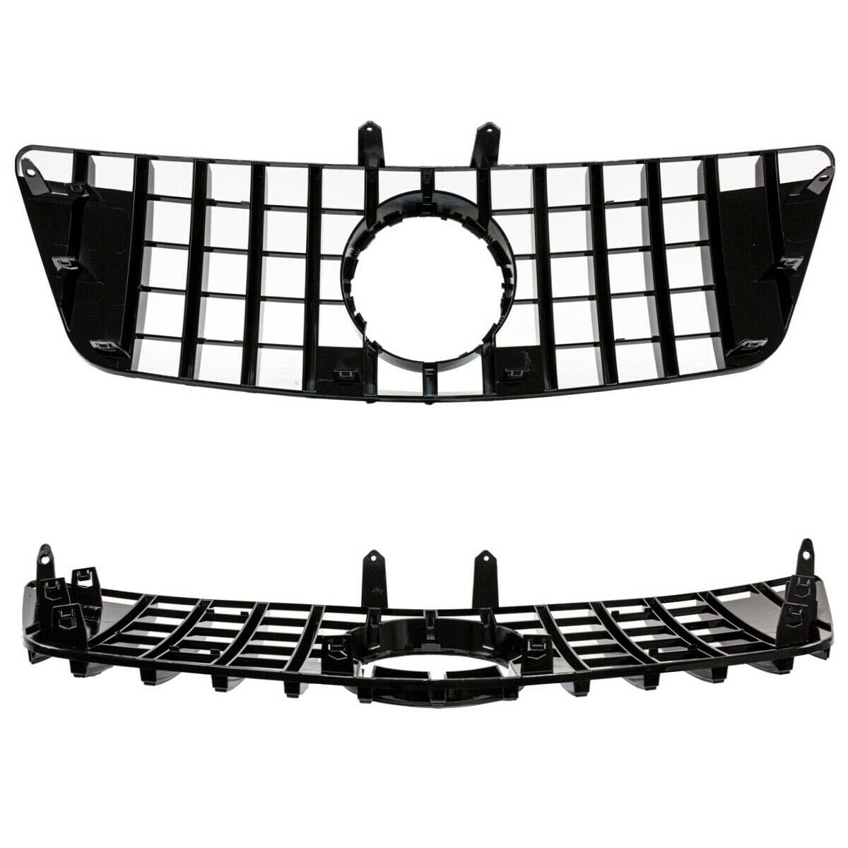 GT Style Front Grille Gloss Black passend für Mercedes M-Class W164 2009-2012 – Bild 4