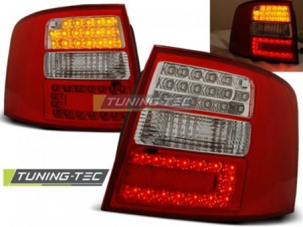LED Rückleuchten passend für Audi A6 C5 4B Avant Bj. 97-04 Rot/Chrom mit LED Blinker