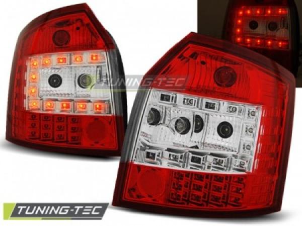 LED Rückleuchten passend für Audi A4 B6 (8E) Avant Bj. 00-04 Rot/Chrom