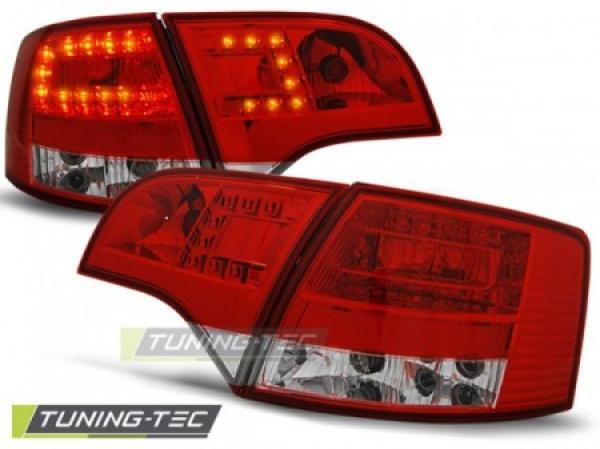 LED Rückleuchten passend für Audi A4 B7 (8E) Avant Bj. 04-08 Rot/Chrom