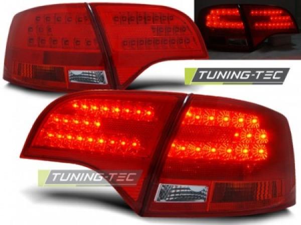 LED Rückleuchten passend für Audi A4 B7 (8E) Avant Bj. 04-08 Rot/Chrom