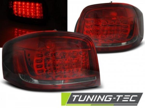 LED Rückleuchten passend für Audi A3 8P Facelift Bj. 08-12 Rot/Smoke
