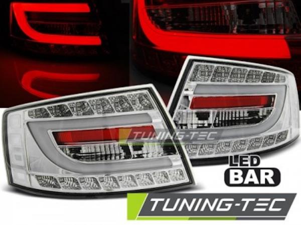 LED Lightbar Rückleuchten passend für Audi A6 C6 4F Limo Bj. 04-08 Chrom 7-PIN