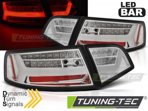 LED Lightbar Rückleuchten passend für Audi A6 C6 4F Limo Bj. 08-11 Chrom