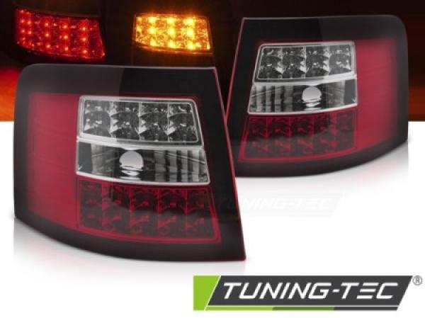 LED Rückleuchten passend für Audi A6 C5 4B Avant Bj. 97-04 Rot/Chrom mit LED Blinker