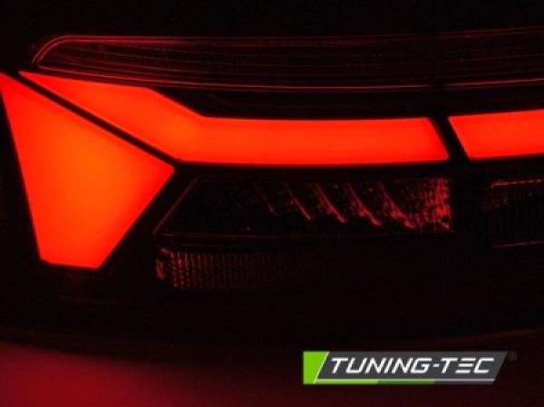 Voll LED Lightbar Rückleuchten passend für Audi A5 Coupe Cabrio Sportback 11- Rot/Chrom