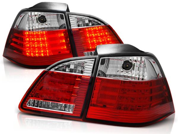 LED Rückleuchten passend für BMW E61 Touring Bj. 04-07 Rot/Chrom