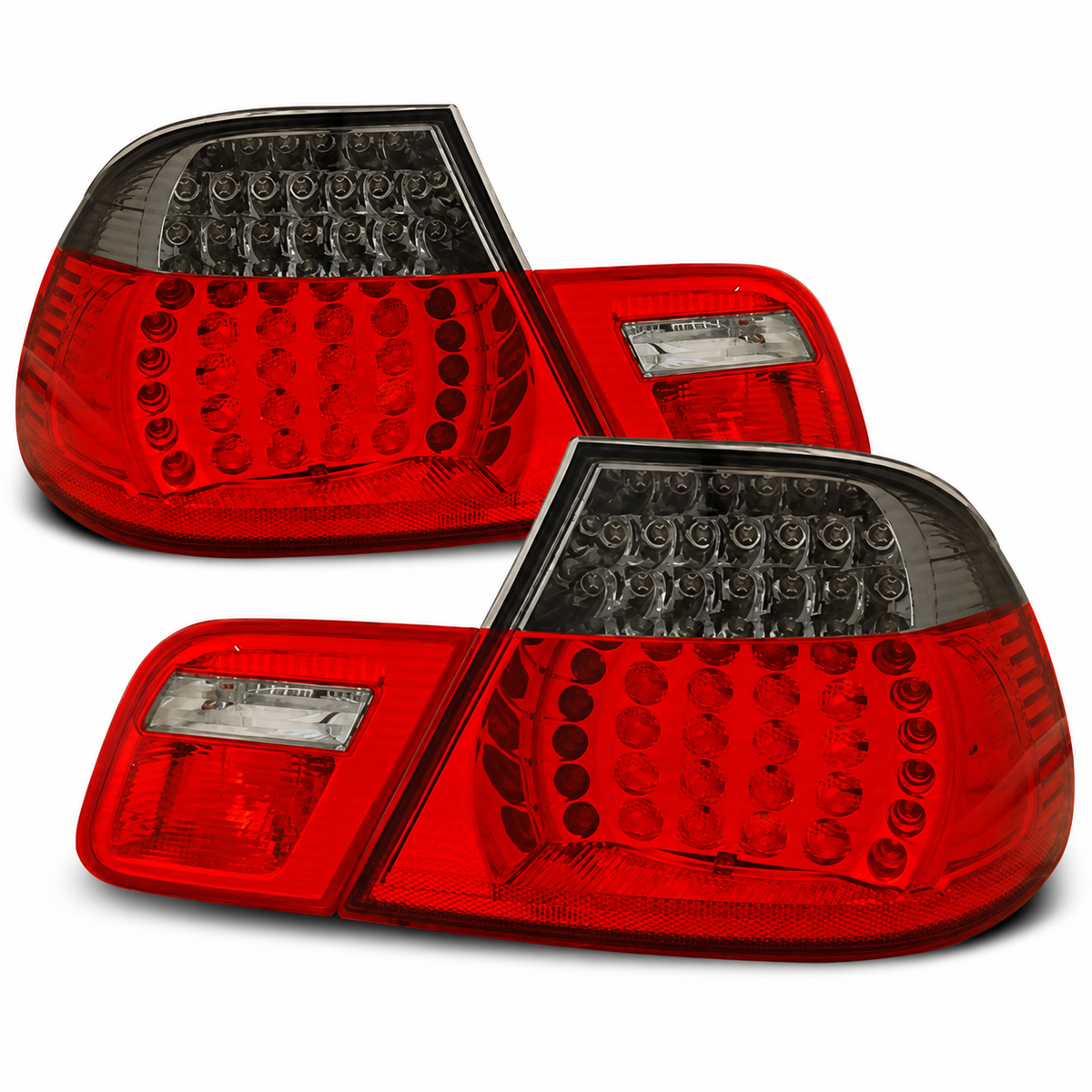 LED Rückleuchten passend für BMW E46 1999–2003 Coupé Rot/Smoke