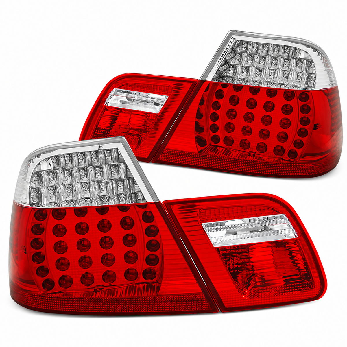 LED Rückleuchten passend für BMW E46 1999–2003 Coupé Rot/Weiß