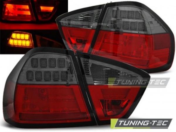 LED Lightbar Rückleuchten passend für BMW E90 Limo Bj. 05-08 Rot/Smoke