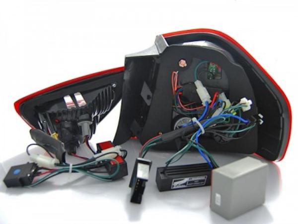 LED Lightbar Rückleuchten passend für BMW E90 Limo Bj. 05-08 Rot