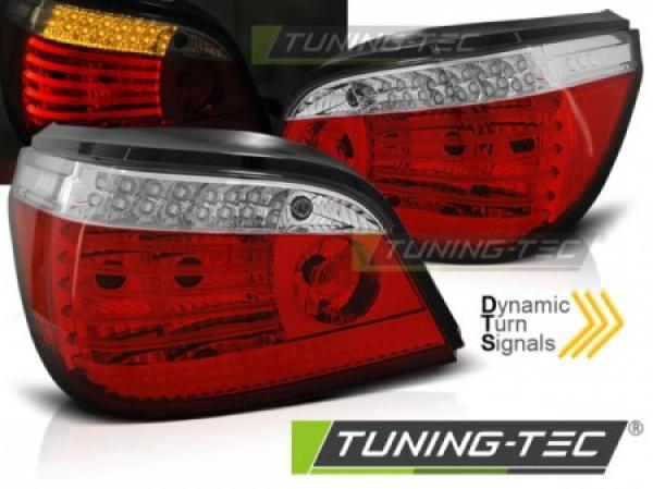 LED Rückleuchten passend für BMW E60 LCI Limo Bj. 07-10 Rot/Chrom dynamischer Blinker