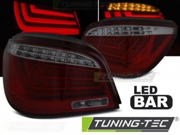 LED Lightbar Rückleuchten passend für BMW E60 LCI Limo Bj. 07-10 Rot/Smoke