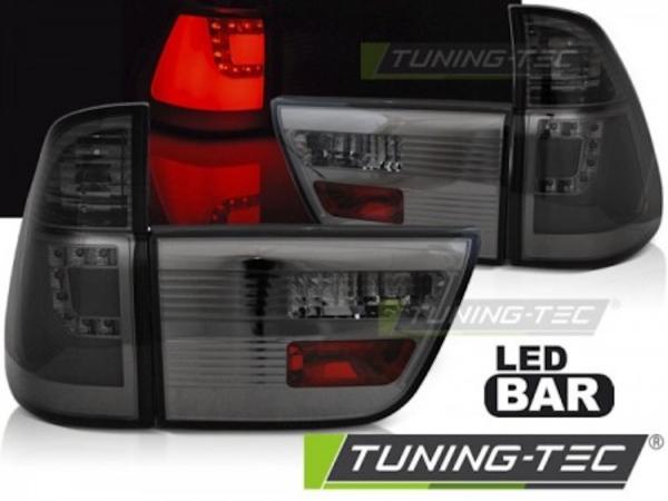 LED Lightbar Rückleuchten passend für BMW X5 E53 Bj. 99-03 Smoke