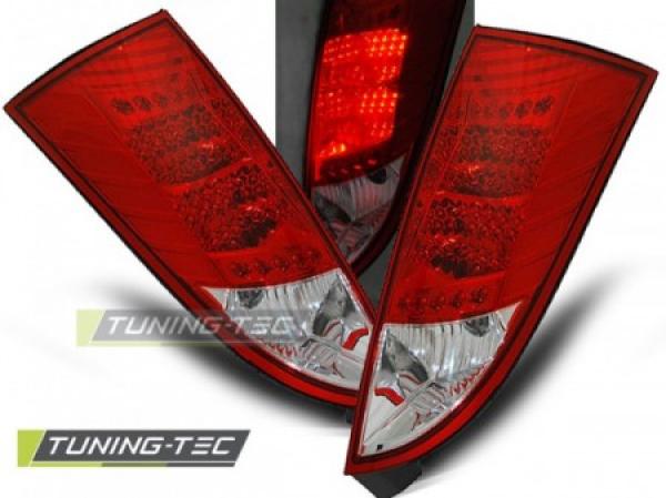 LED Rückleuchten passend für Ford Focus MK1 Bj. 98-04 Rot/Chrom