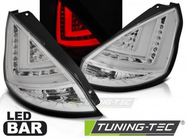LED Lightbar Rückleuchten passend für Ford Fiesta MK7 Bj. 13-17 Chrom
