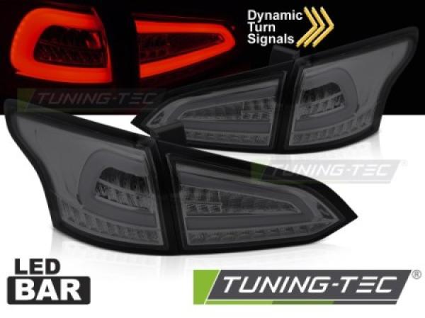 Voll LED Lightbar Rückleuchten passend für Ford Focus MK3 Turnier Bj. 11-18 Smoke