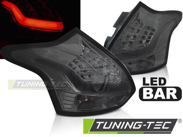 LED Lightbar Rückleuchten passend für Ford Focus MK3 Bj. 11-14 Smoke