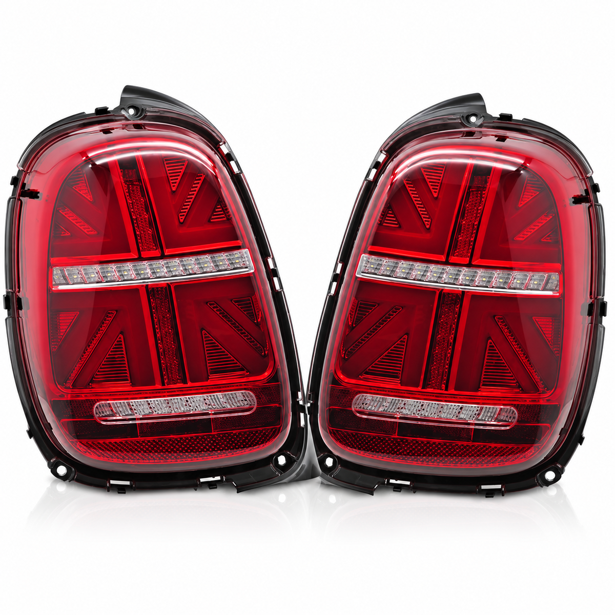 LED Rückleuchten passend für Mini Cooper F55 F56 F57 2014–2017 6-PIN Rot/Weiß dynamisch