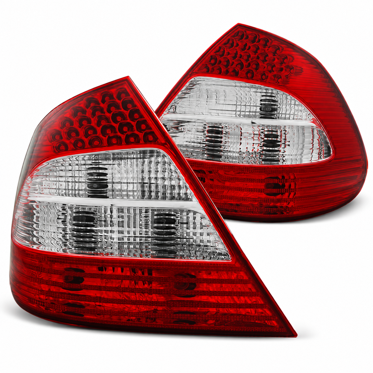 LED Rückleuchten passend für Mercedes-Benz W211 E-KLASA 03/2002–04/2006 Rot/Weiß