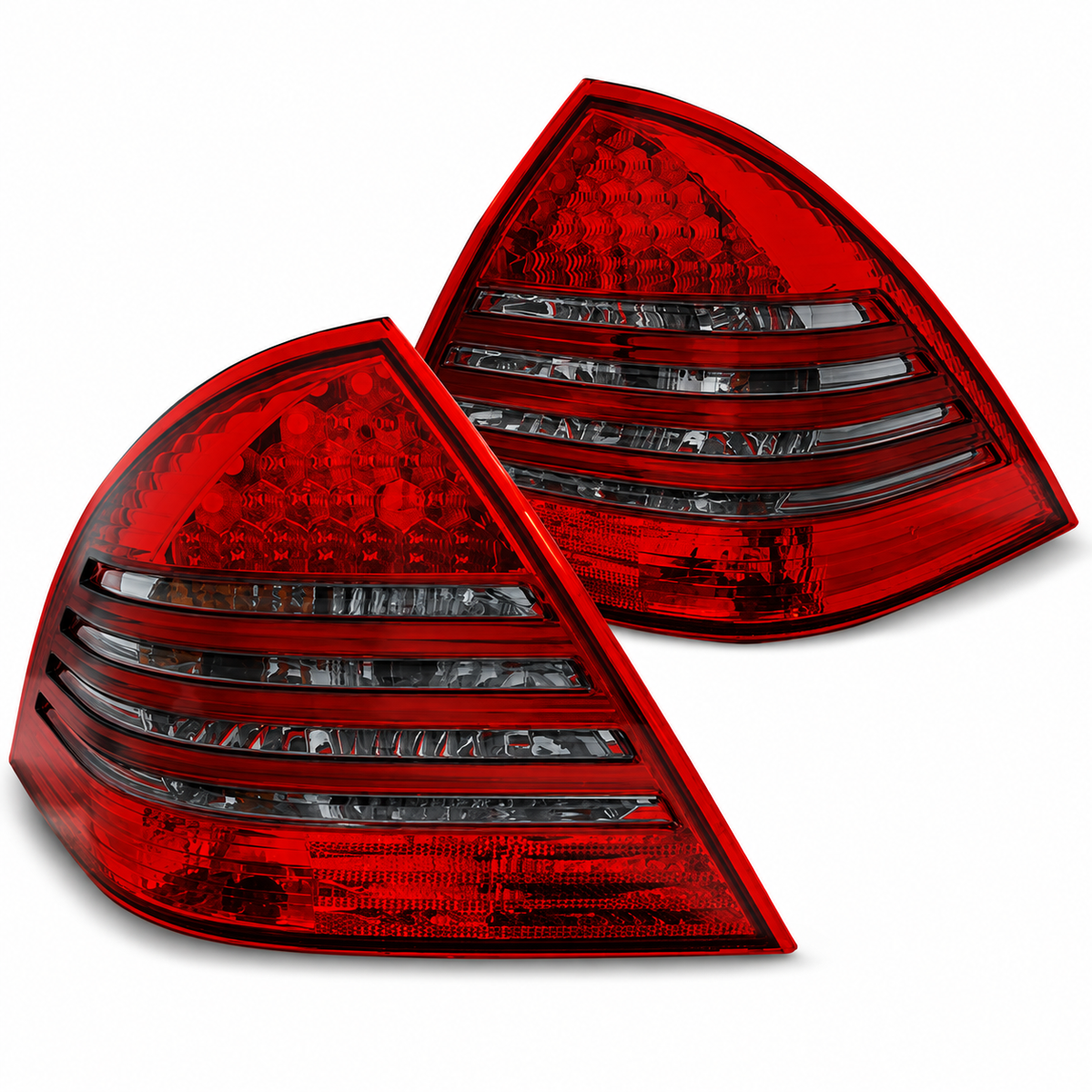 LED Rückleuchten passend für Mercedes-Benz C-KLASA W203 Limousine 2000–2004 Rot/Smoke