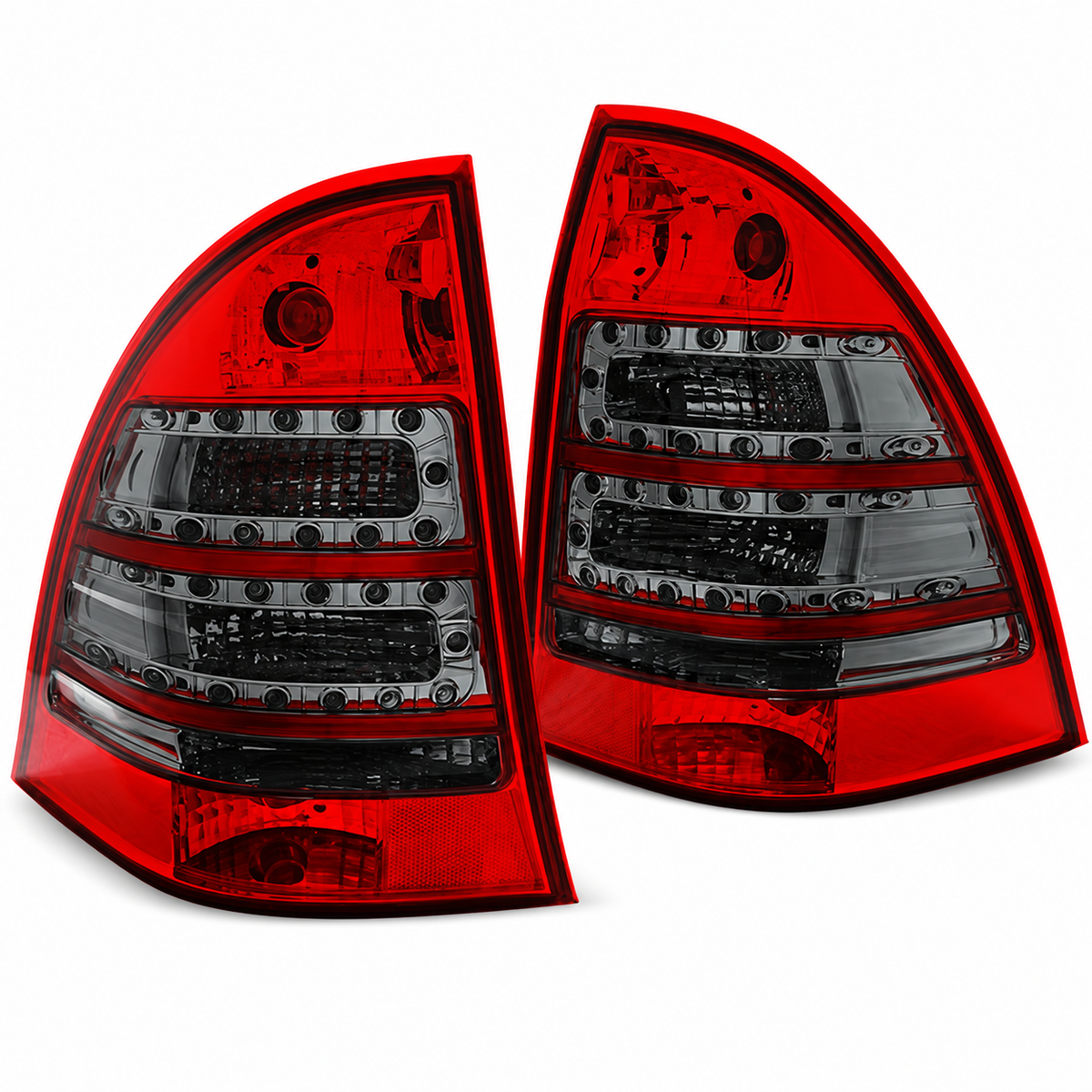 LED Rückleuchten passend für Mercedes-Benz C-KLASA W203 Kombi 2000–2007 Rot/Smoke
